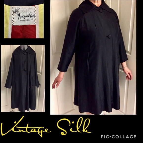 Vintage Jackets & Blazers - VTG SILK swing COAT!